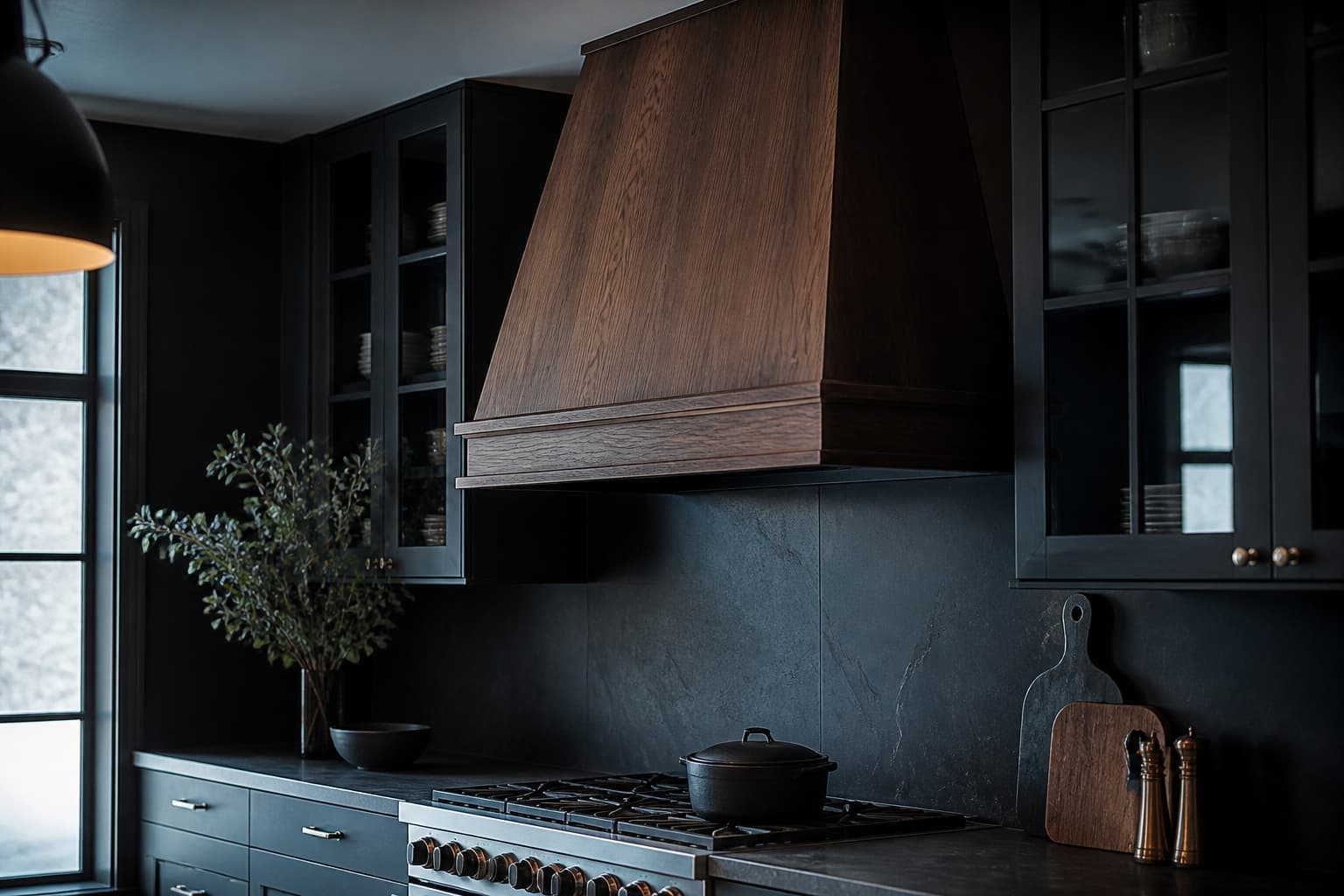 Larkul wood range hood